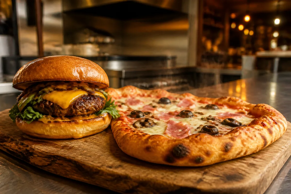 Burgers et pizzas